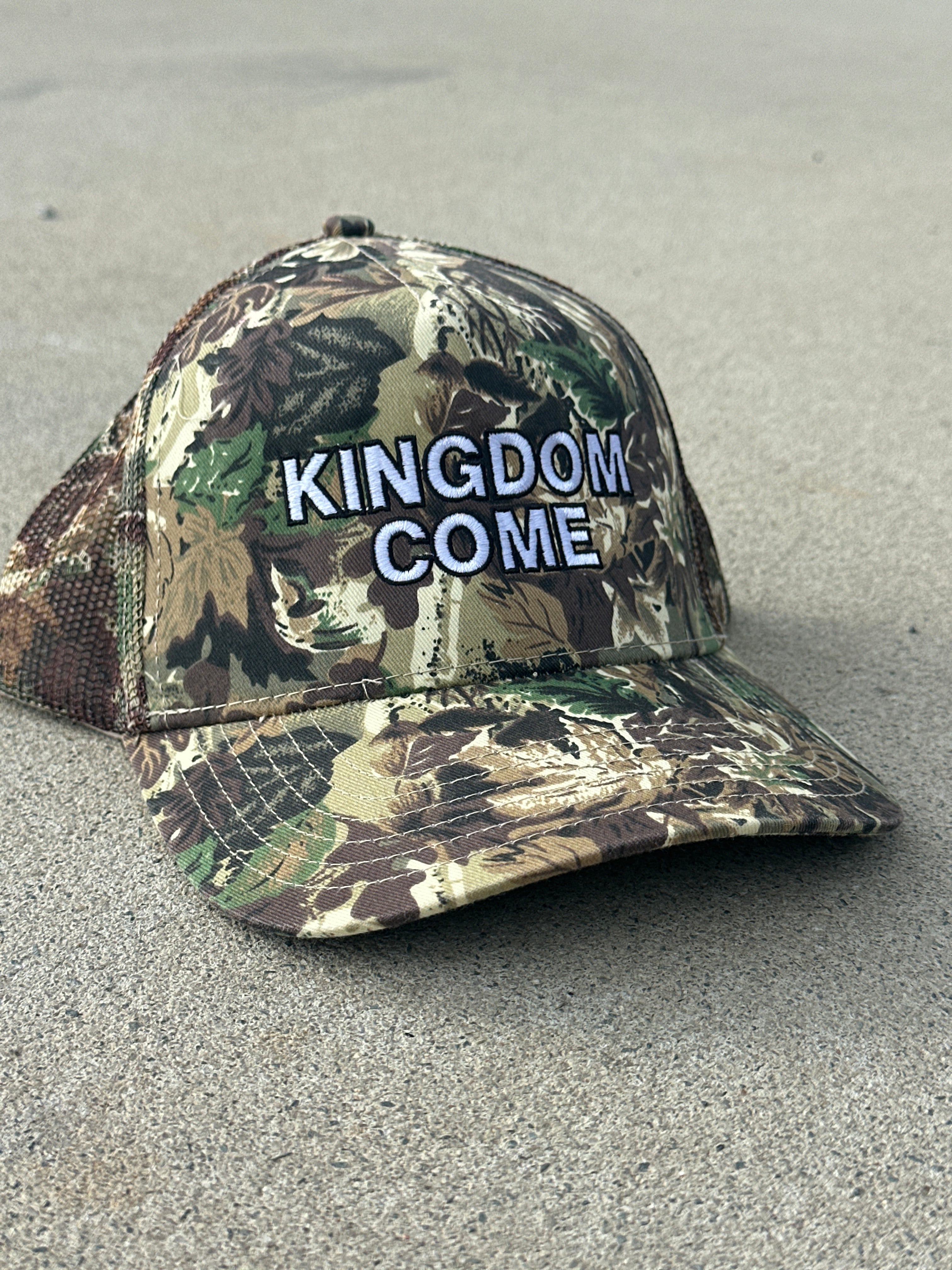 ***PREORDER*** "Kingdom Come" Embroidered Trucker Hat | Camo