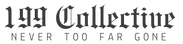 Logo of 199 Collective with tagline 'Never Too Far Gone' on a white background